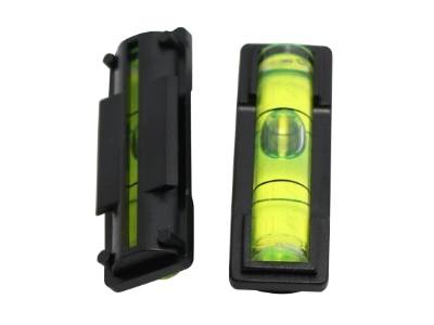 Cylindrical bubble level vial with large rack